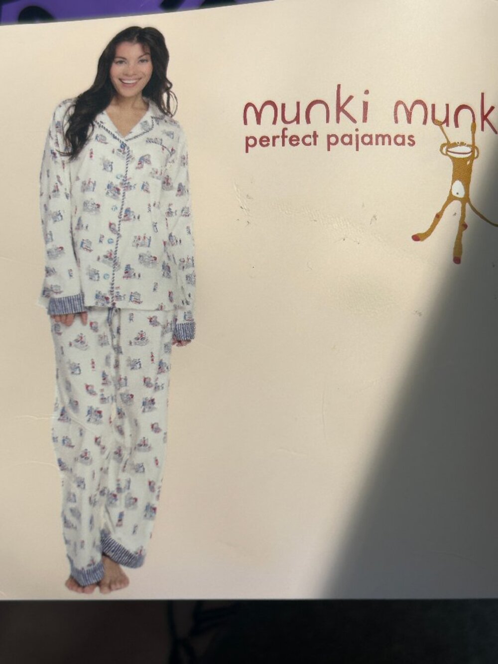Munki Munki Costco Themed 2-Piece Flannel Pajama Set – New